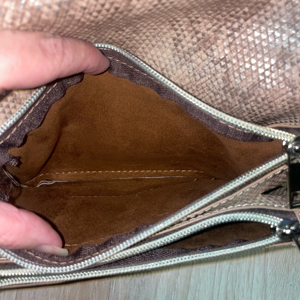 Python Print Faux Leather Messenger Crossbody Bag - image 8